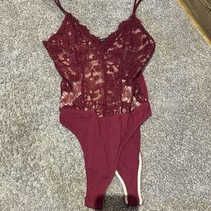 Maroon Forever 21 Bodysuit